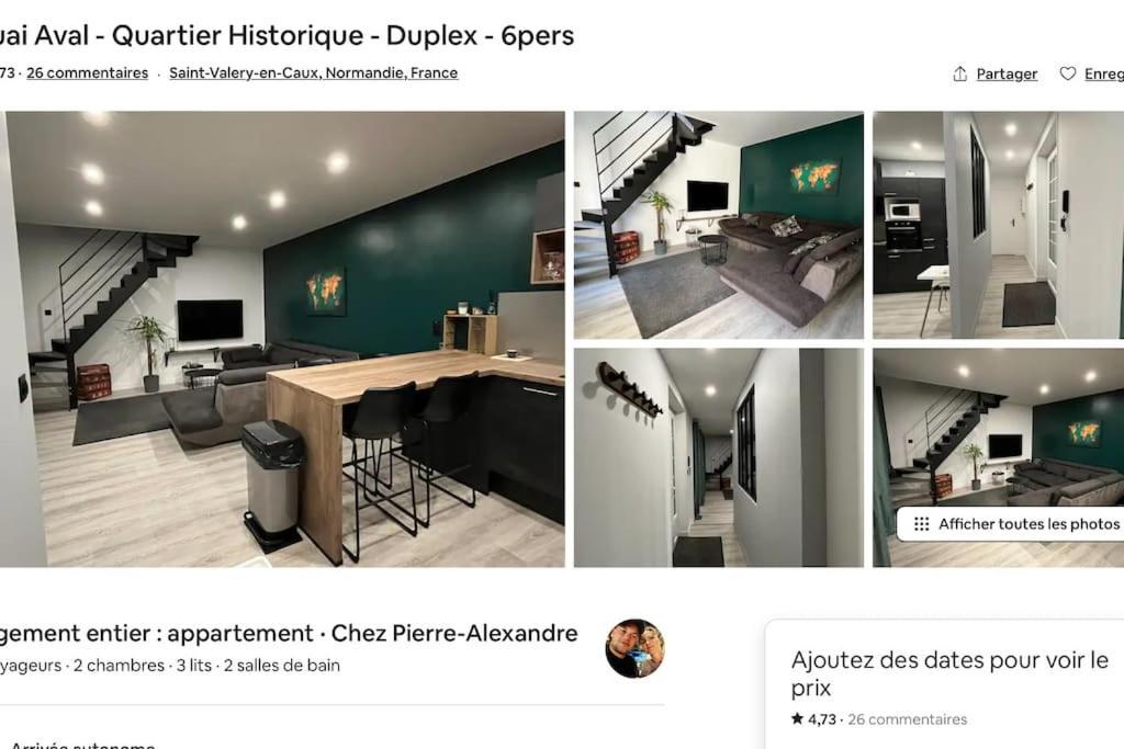 Apartamento Quartier Historique Duplex 6Pers Saint-Valery-en-Caux Exterior foto